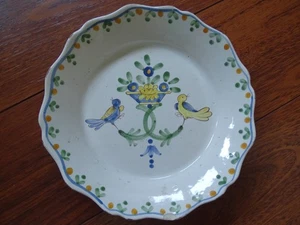 BELLE ANCIENNE ASSIETTE CALOTTE EN FAIENCE DE NEVERS MARIAGE MARIES - Imagen 1 de 8