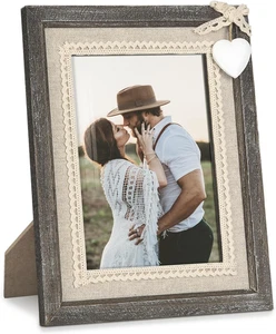 5x7" Picture Frame Wood Rustic, Decorative, Distressed & Vintage Looking Frames - Picture 1 of 12