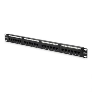 DIGITUS CAT 5e Patchpanel ungeschirmt 24 Port RJ45 8P8C LSA 1HE Rack Schwarz - Bild 1 von 1