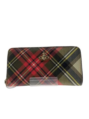 Cartera larga Vivienne Westwood a cuadros multicolor para hombre Foto 1 de 4