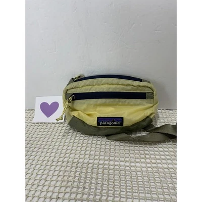 Mini paquete de cadera de viaje ligero Patagonia amarillo verde 49446 usado en excelente estado Foto 1 de 4