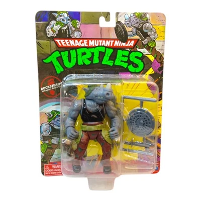 Figura de acción TMNT Rocksteady 2022 reedición retro Playmates Nickelodeon sin usar, en caja Foto 1 de 4