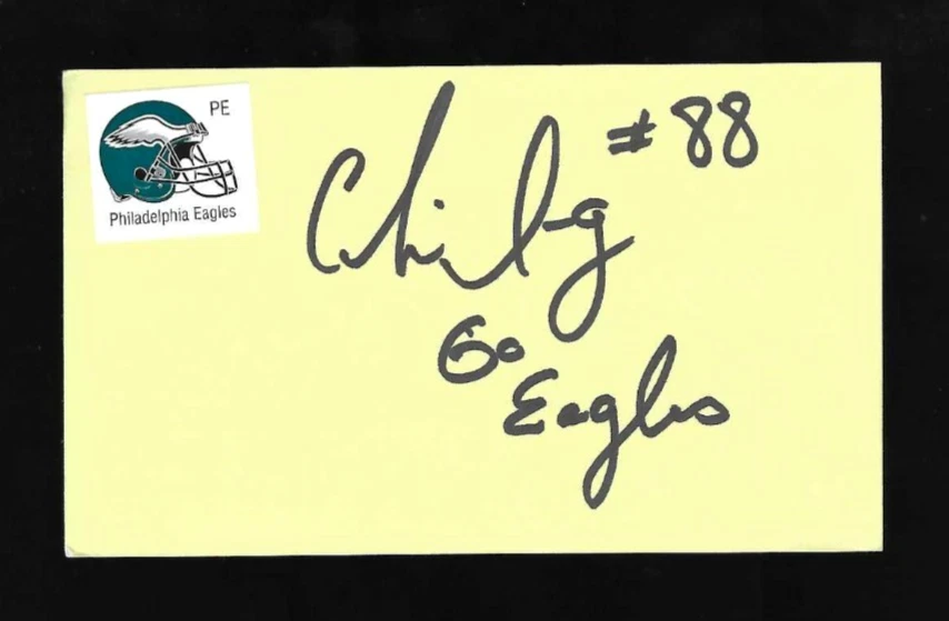 CORNELIUS INGRAM Philadelphia Eagles, Florida SIGNED / AUTOGRAPH 3x5 Index Card - Image 1 of 1