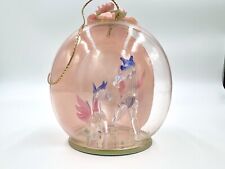 Blown Glass Ornament With Unicorn Horse With Baby Vintage