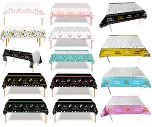 Mantel Paño Feliz Cumpleaños Fiesta Impermeable Plástico PVC Fiesta Desechable - Imagen 1 de 17