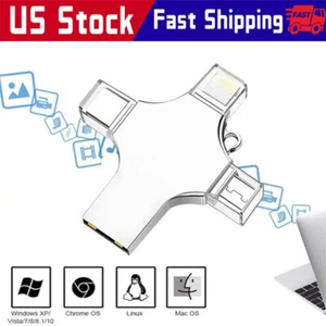 USB 3.0 Flash Drive 128GB Type C Memory Photo Stick for iPhone Android iPad Lot - Picture 1 of 17