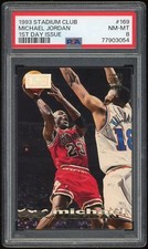 1993/94 Stadium Club 1st Day Issue #169 Michael Jordan PSA 8 *3054
