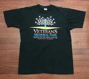 VINTAGE 90's VETERANS MEMORIAL PARK T SHIRT MENS LARGE BLACK PENSACOLA FL e - Picture 1 of 4