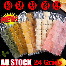 10~100x Disposable Ice Cube Bags Freezer Plastic BBQ Party Cubes Maker Tray BuKJ