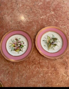 sets of two antique ROYAL WORCESTER PLATES ENGLAND AS IS - Picture 1 of 8