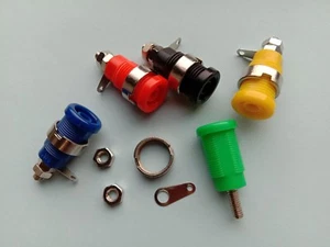 15 pcs Screw Binding Post Banana Jack for 4mm Safety Protection Plug 5 Color New - Picture 1 of 7
