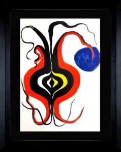 Alexander CALDER Original COLOR Lithograph LIMITED Ed. 1966 w/FRAME - Picture 1 of 10