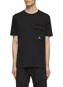 C.P Company Twin Flap Pocket T Shirt Black LARGE 21.5" PTP BNWT Unworn - Picture 1 of 3