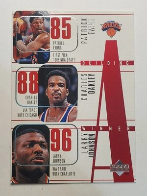 Patrick Ewing/A 1996-97 cubierta superior #153 Houston/L. Johnson/C. Oakley/J. Starks Foto 1 de 2