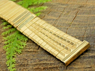 Pulsera Baldwin Watch Band NOS Vintage Llena de Oro Expansión 19mm 3/4" Foto 1 de 4