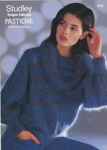 Studley Knitting Pattern 1434 Sweater Adults 32-42 - Picture 1 of 2