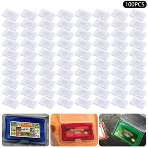 100 Lot Clear Cartridge Cases Nintendo Game Boy Advance GBA Games Dust Covers - Picture 1 of 13