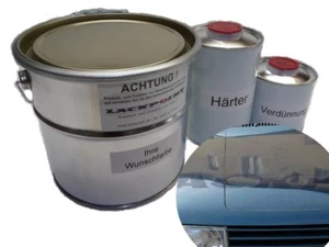 Juego de 5 litros 2K PINTURA COCHE BARNIZ DEEP BLACK NEGRO PROFUNDO ¡incl. ENDURECEDOR Y DILUYENTE! - Imagen 1 de 1