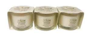 YANKEE CANDLE 3x MARSHMALLOW EGGNOG Mini Candles 1.3 oz in Clear Glass FREE SHIP - Picture 1 of 1