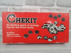 Vintage Chekit Sechskantfliesen Domino Strategiespiel für 1 bis 6 Spieler #6601 - Bild 1 von 13