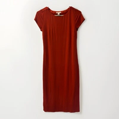 Cato Rust MIDI Dress Size XS Short Sleeve Lined Fitted Sheath - Image 1 of 4