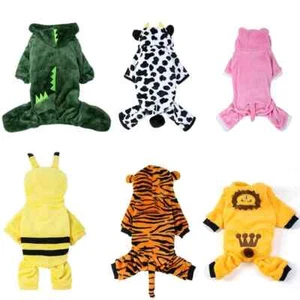 Pet Dog Clothes Soft Warm Fleece Dogs Jumpsuits Pet Clothing for Small Dogs - Picture 1 of 11
