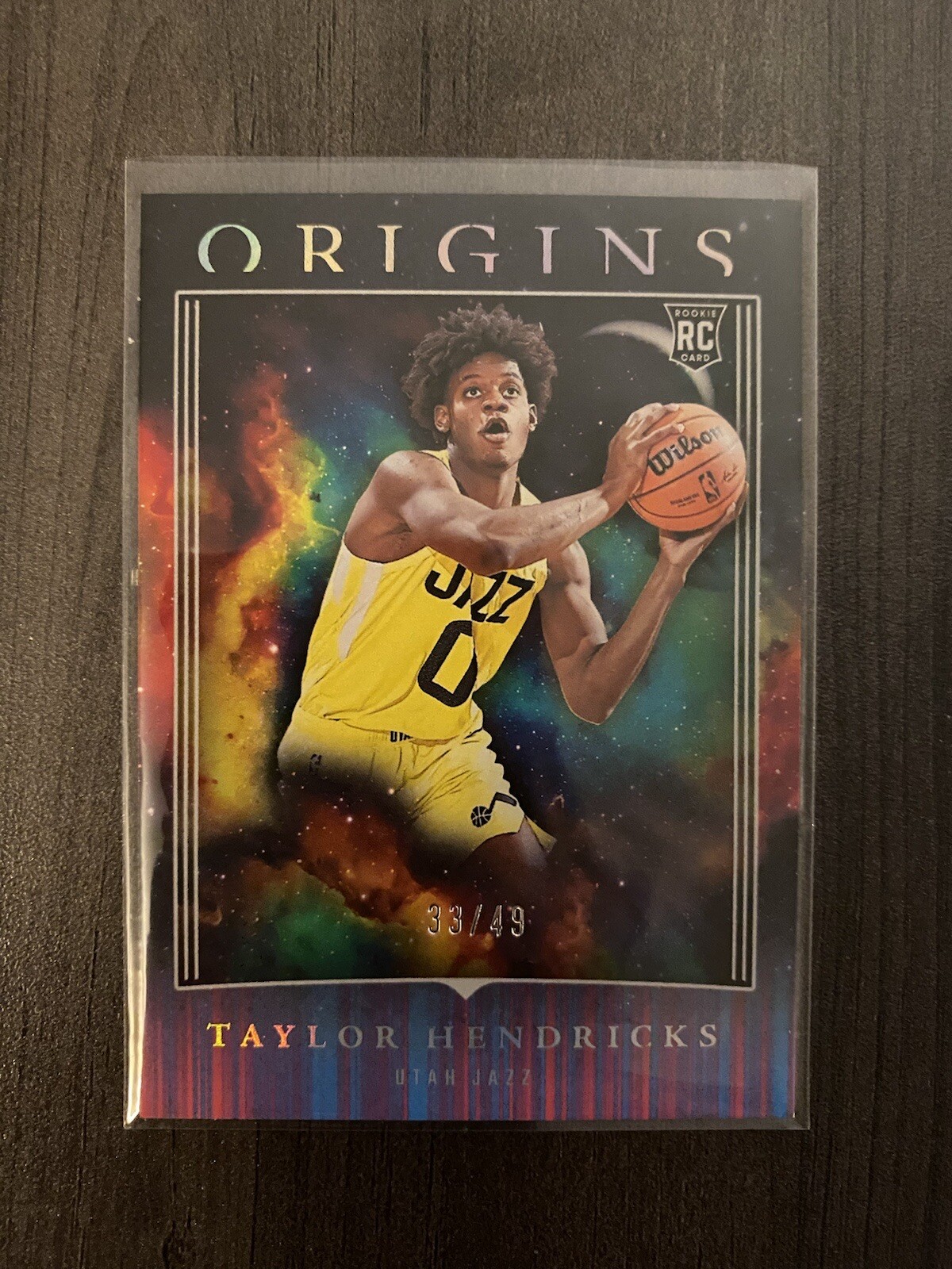 2023-24 Origins Taylor Hendricks Red and Neon Stripes /49 Rookie Jazz