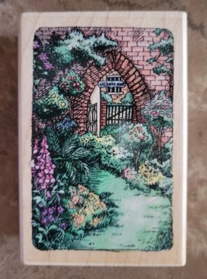 Estampilla de goma montada en madera Stampendous Archway revisitada 1996 2,5" X 3,5" Foto 1 de 3