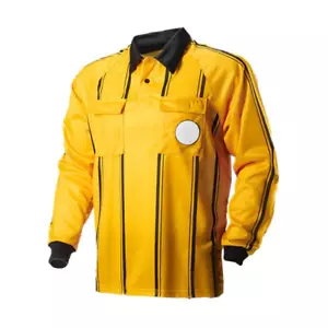 Camiseta deportiva de árbitro Kwik Goal - manga larga - tallas jóvenes y adultos - dorada/negra - Imagen 1 de 1