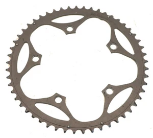 SR Suntour Superbe 53T Chainring 130BCD Vintage Grey Preowned - Picture 1 of 5