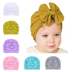 6pcs Toddler Baby Girls Big Bow Knot Headband Hairband Turban Head Wrap Set - Picture 1 of 5