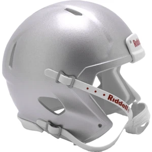 Blank Shiny Silver Riddell Speed Customizable Football Mini Helmet Shell - Picture 1 of 1