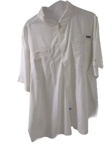 Columbia PFG Herren Knopfleiste belüftet Angelshirt weiß 4 x/4tf groß & groß - Bild 1 von 2