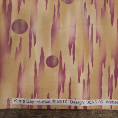 Quilting Fabric 2010 Kona Bay Fabrics 44" X 32" SENS-05 Cotton Sewing Tan Beige - Image 1 of 4