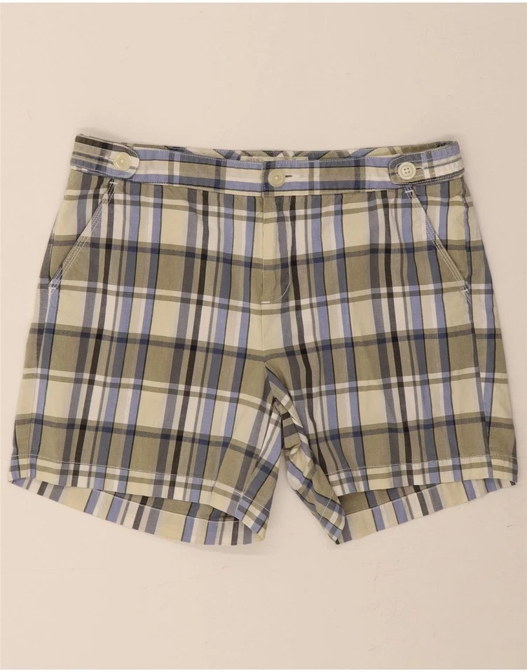DOCKERS Womens Chino Shorts US 10 Large W32 Khaki Check Cotton DS40 - Image 1 of 3
