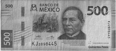 2022 Mexico Nice Circulated 500 Pesos BENITO JUAREZ & GRAY WHALE Bank Notes - Image 1 of 2