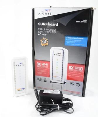 Arris Surfboard SBG6700-AC Cable Modem Wi-Fi Router DOCSIS 3.0 - Image 1 of 4