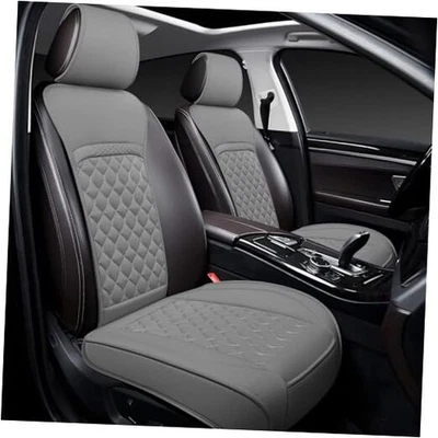 Fundas de asiento de coche delanteras para Kia,cuero impermeable funda de asiento delantero gris Foto 1 de 4