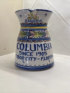 Columbia Restaurant Ybor City Florida Sangria Pitcher Ceramic 7" tall - Picture 1 of 15