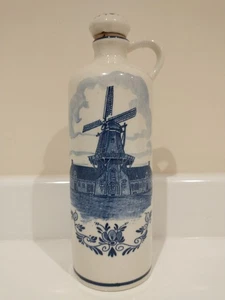Tall Delfts Blue & White  hand painted  Bottle & original stopper Holland - Picture 1 of 16