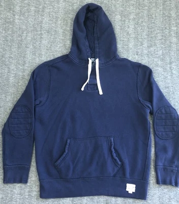 Polo Ralph Lauren 连帽衫男式 XL Bleecker 套衫肘贴复古风格 — 第 1/4 张图片