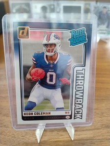 2024 Panini Donruss Throwback- Rated Rookie Keon Coleman No42 - Picture 1 of 2