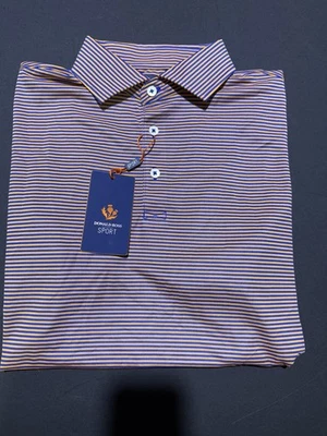 NWT MEN'S DONALD ROSS OWEN POLO, SIZE: S, COLOR: COBALT/BLAZING ORANGE (M32) - Image 1 of 3