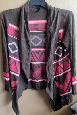 MUJER MARRÓN CÁRDIGAN SUÉTER XL ALLISON BRITTNEY MANGA LARGA Foto 1 de 3