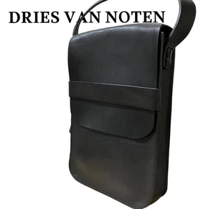 Bolso de hombro Dries Van Noten todo de cuero negro - Imagen 1 de 12