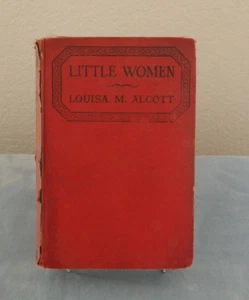 LITTLE WOMEN LOUISA M. ALCOTT RED HC RED STAMP STICKER COMPLETE AUTHORIZED EDITI - Picture 1 of 11
