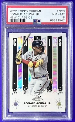 2022 Topps Chrome New Classics #NC3 Ronald Acuna Jr PSA 8 - Image 1 of 2