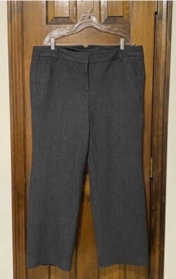 Pantalón de tweed Lands End para mujer de lana negro y gris espiga talla 16 usado en excelente estado Foto 1 de 4