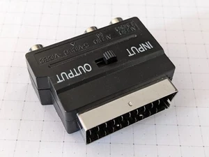Adattatore SCART audio video RCA | convertitore presa tv decoder lettore dvd vhs - Foto 1 di 3