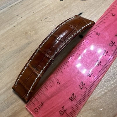 Ремешок Rolex Geneva коричневый аллигатор номер 341767 16 мм/20 мм длина 85 мм BDB139 - Изображение 1 из 4